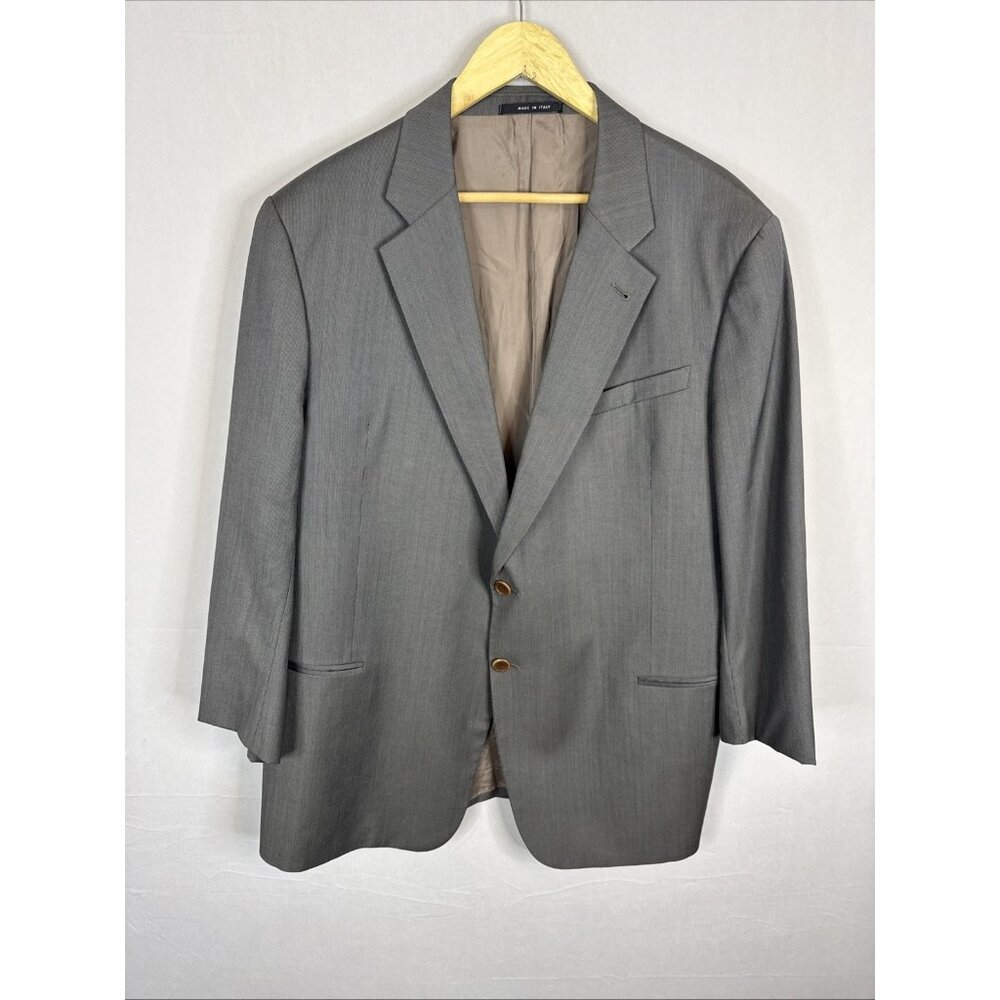 Armani Collezioni Wool Blazer 44S Gray Made in Italy Harry Rosen